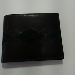 Bill Adler dark brown leather with stitched design